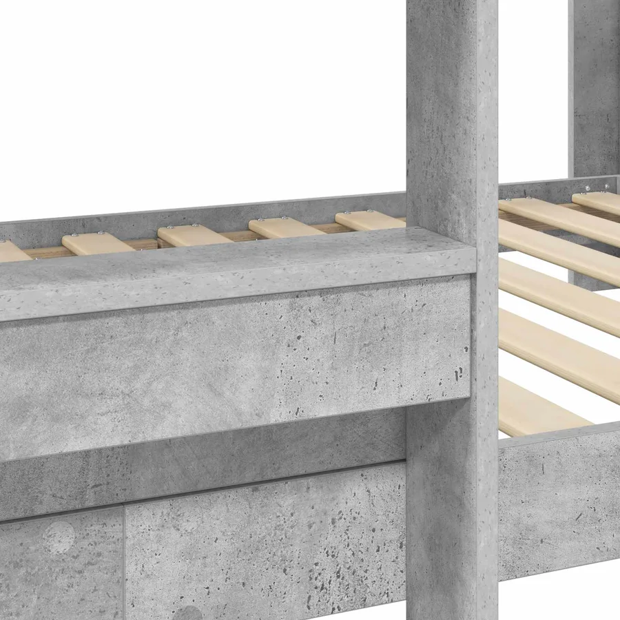 Lit Superposé pour Enfants Gris béton 75 x 190 cm - 9
