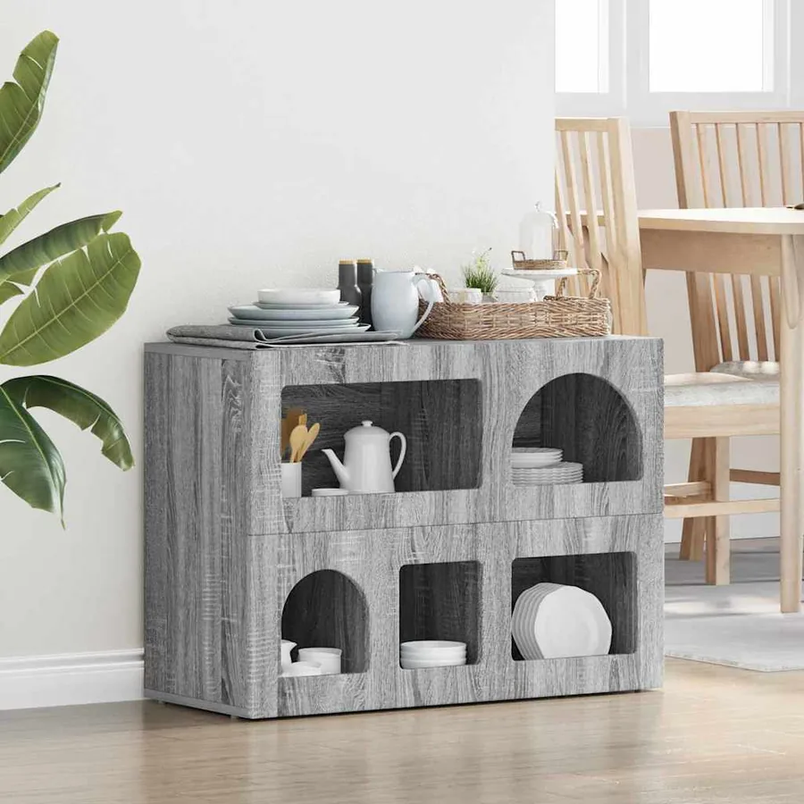 Buffet ELST Gris Sonoma 80,5 x 35 x 59 cm Bois d'ingénierie