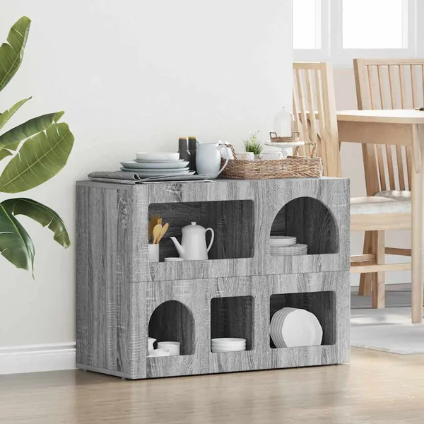 Buffet ELST Gris Sonoma 80,5 x 35 x 59 cm Bois d'ingénierie