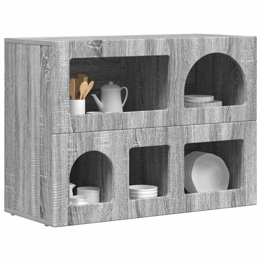 Buffet ELST Gris Sonoma 80,5 x 35 x 59 cm Bois d'ingénierie - 3