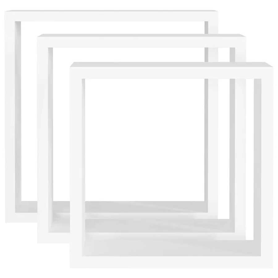 Cube wall shelves 3 pcs White MDF - 5