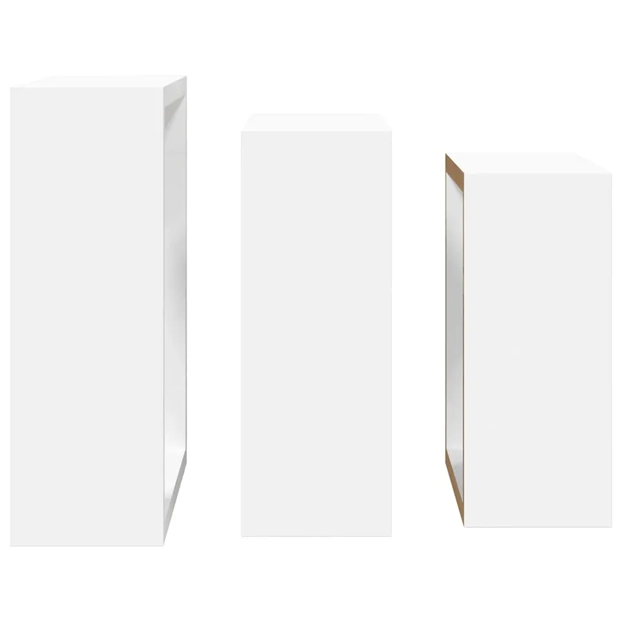 Étagères murales sous forme de cube 3 pcs Blanc MDF - 6