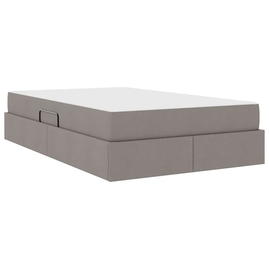 Lit avec rangement et matelas Taupe 120 x 200 cm Polyester - 10
