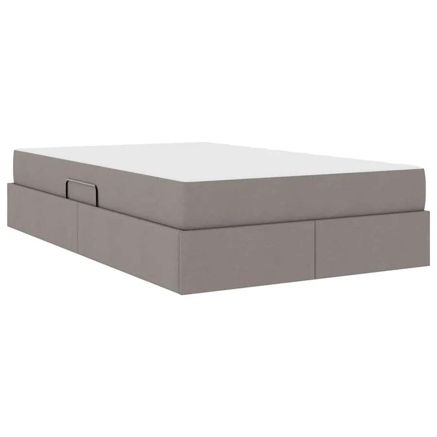 Lit avec rangement et matelas Taupe 120 x 200 cm Polyester - 5