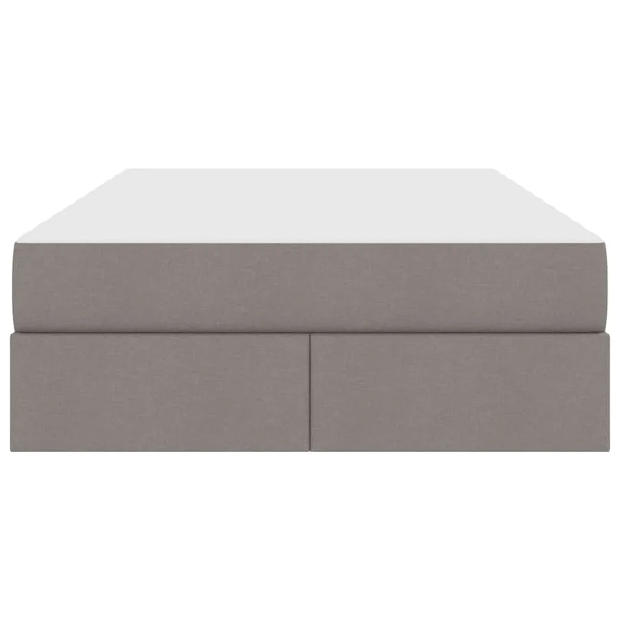 Lit avec rangement et matelas Taupe 120 x 200 cm Polyester - 7
