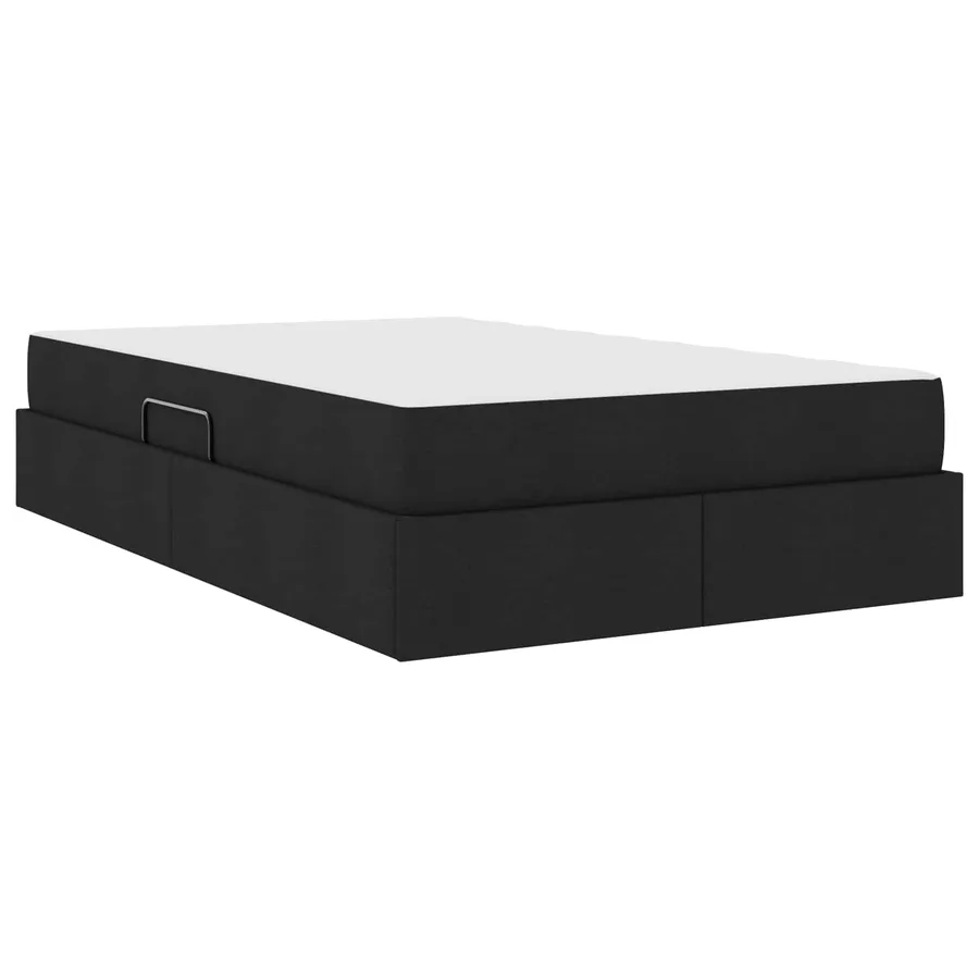 Lit avec rangement et matelas Noir 120 x 190 cm Polyester - 10