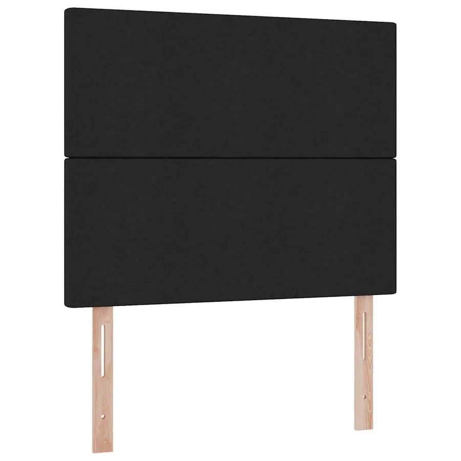 Lit avec rangement et matelas Noir 120 x 190 cm tissu - 9