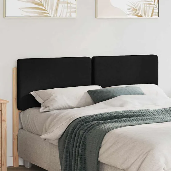 Tête de lit capitonnée Marron et Noir 140 cm Pin massif