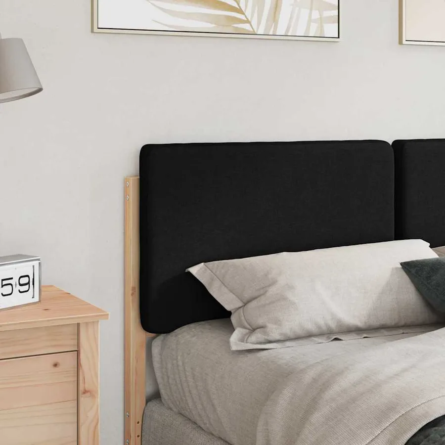 Tête de lit capitonnée Marron et Noir 140 cm Pin massif - 3