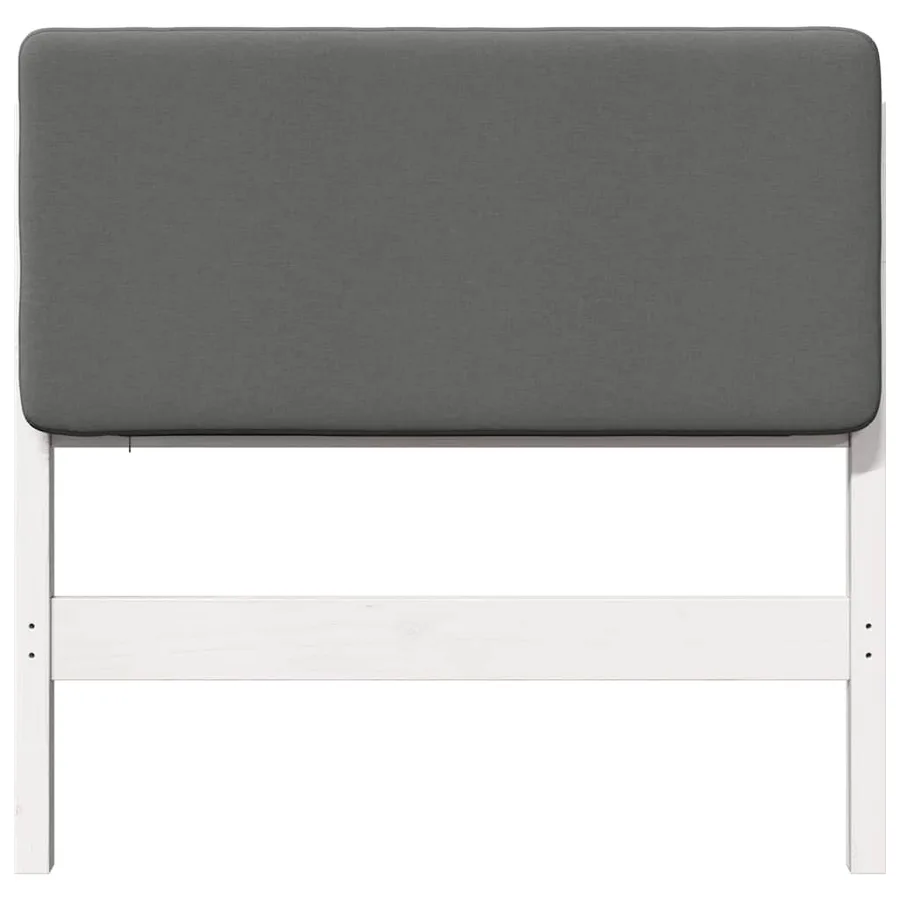 Tête de lit capitonnée Blanc et gris clair 100 cm Pin massif - 4