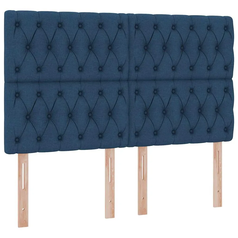 Lit de rangement LED avec matelas Bleu 140 x 190 cm Tissu - 10
