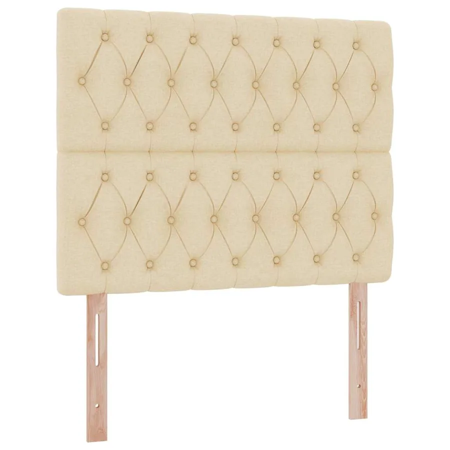 Lit de rangement LED avec matelas Crème 120 x 200 cm Tissu - 10