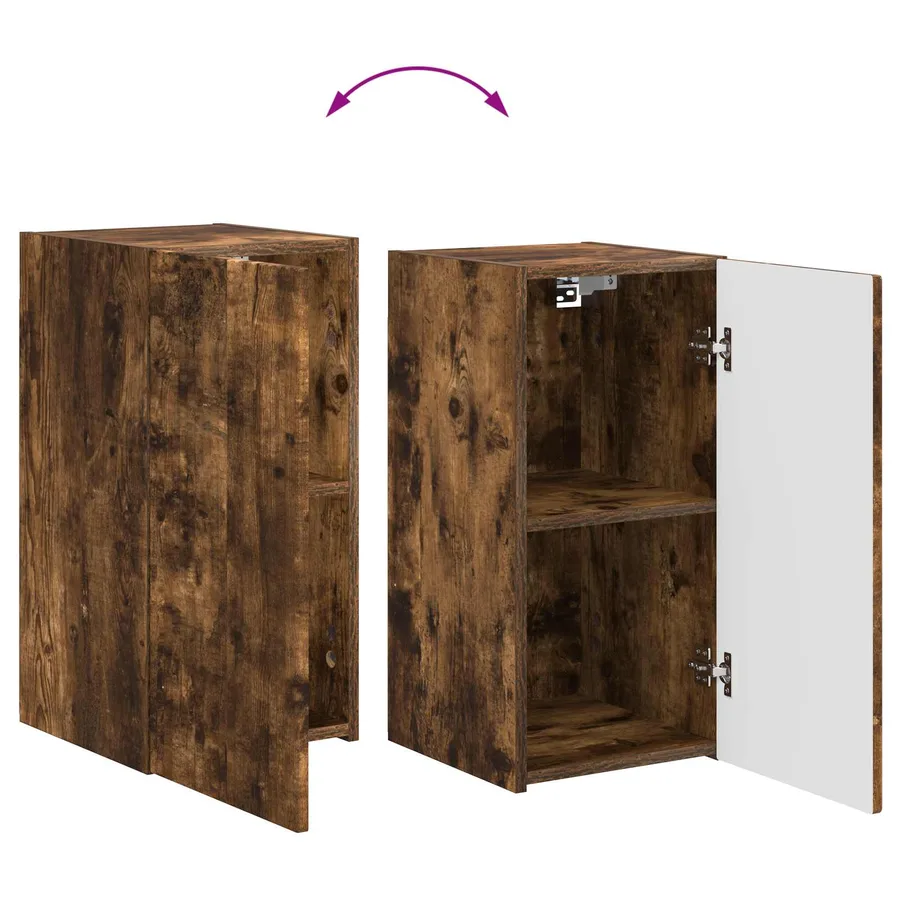 Ensemble meuble TV 5 pcs Chêne fumé Bois d'ingénierie - 12