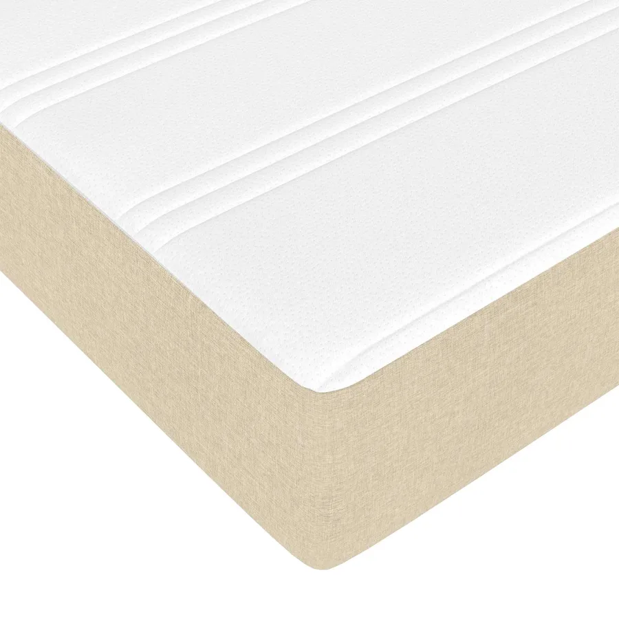 Lit avec rangement et matelas Crème 140 x 190 cm Polyester - 13