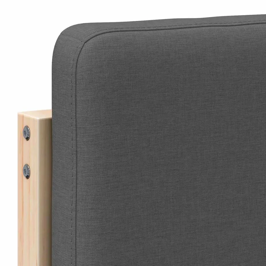 Tête de lit capitonnée Brun et gris foncé 120 cm Pin massif - 9