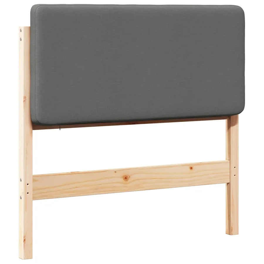 Tête de lit capitonnée Marron et gris clair 75 cm Pin massif - 2