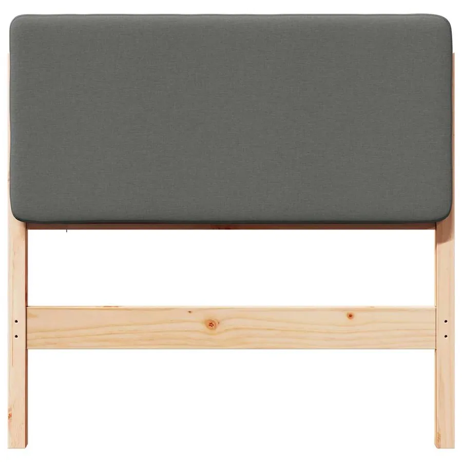 Tête de lit capitonnée Marron et gris clair 75 cm Pin massif - 4