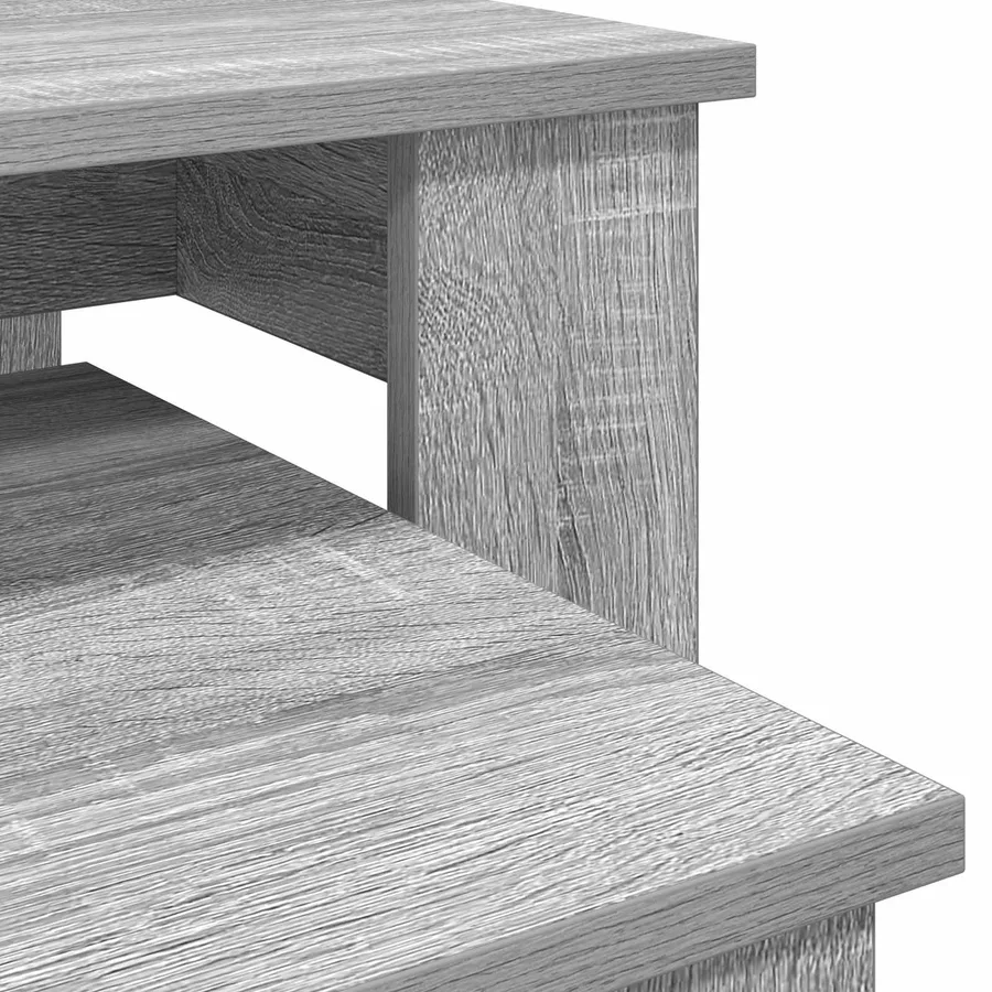 Ensemble de tables basses 2 pcs Gris Sonoma Bois d'ingénierie - 11
