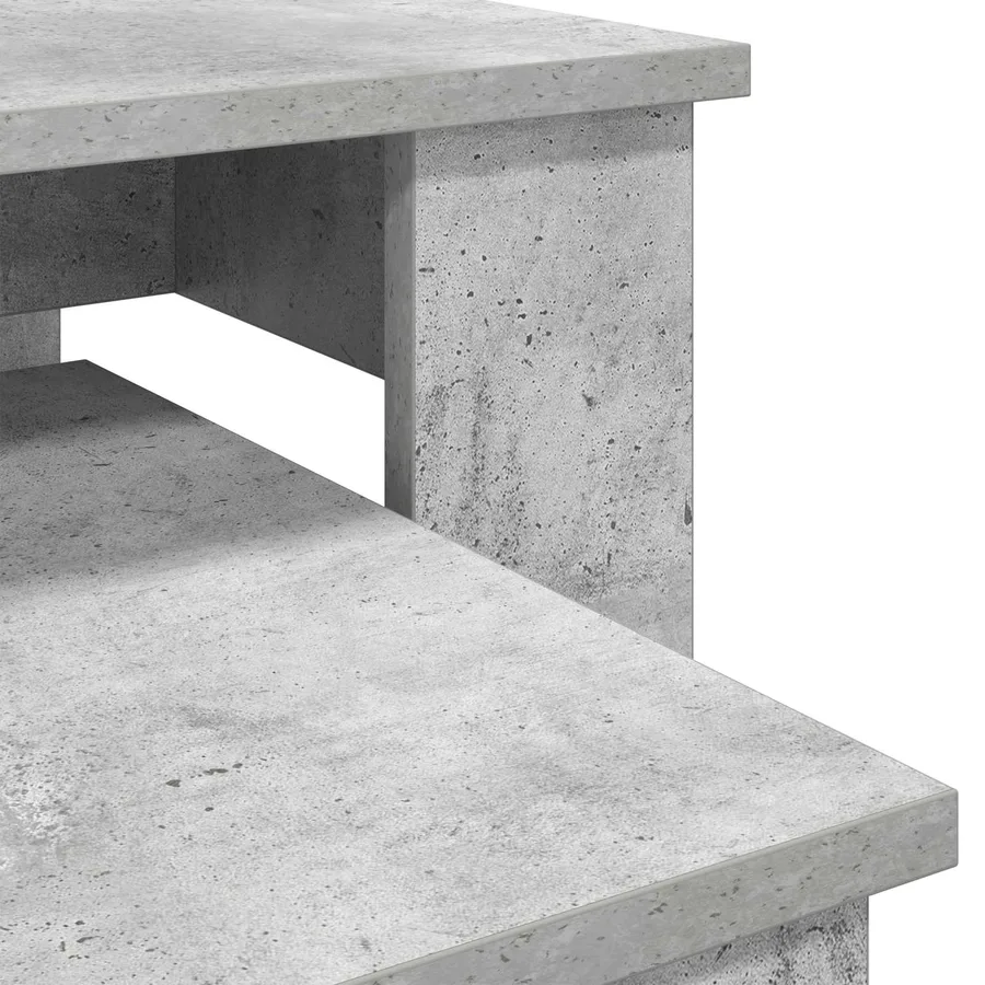 Ensemble de tables basses 2 pcs Gris béton Bois d'ingénierie - 11