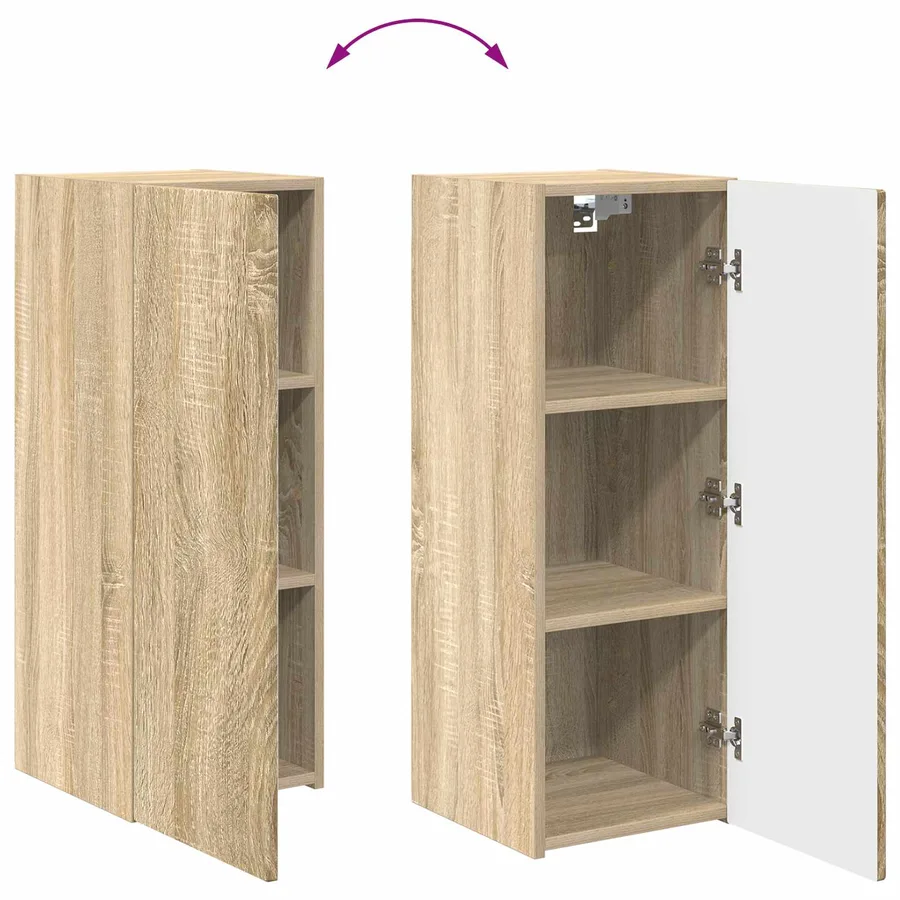 Ensemble meuble TV 2 pcs Chêne Sonoma Bois d'ingénierie - 11
