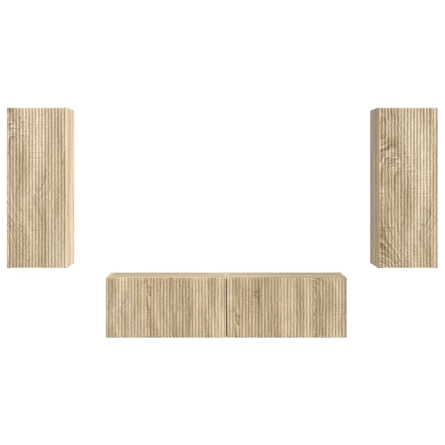 Ensemble meuble TV 2 pcs Chêne Sonoma Bois d'ingénierie - 7