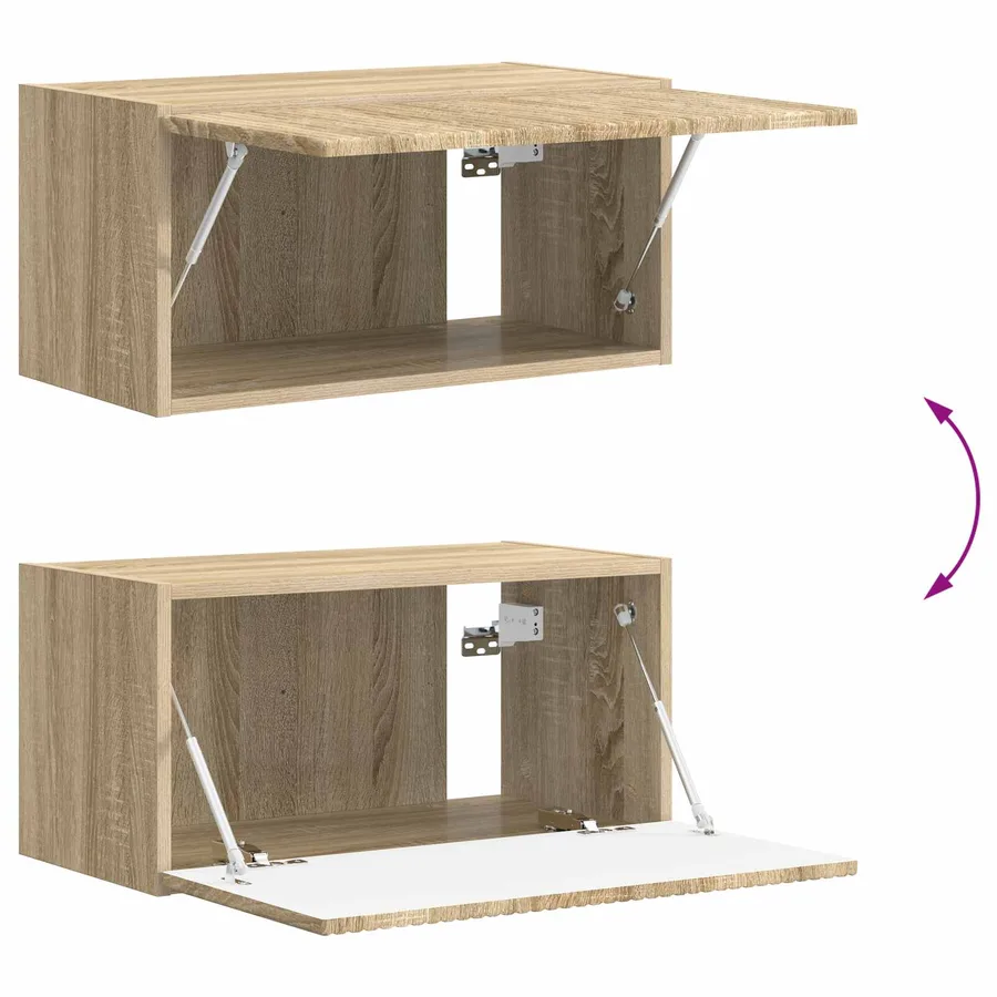 Ensemble meuble TV 2 pcs Chêne Sonoma Bois d'ingénierie - 8