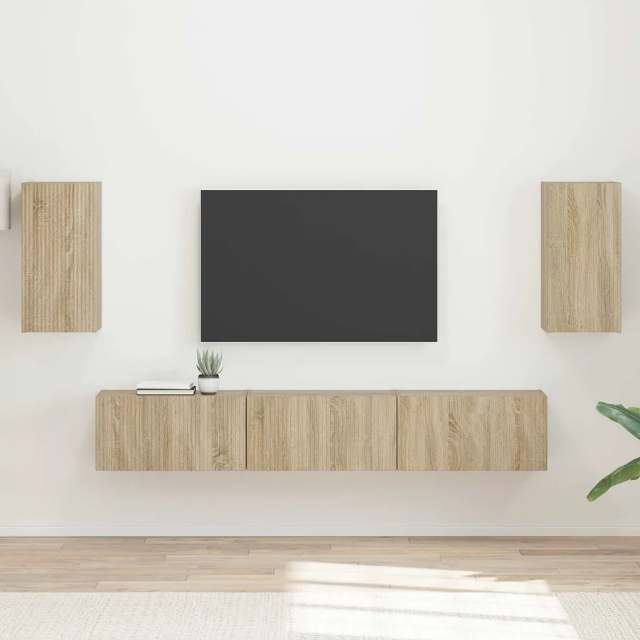 Ensemble meuble TV 5 pcs Chêne Sonoma Bois d'ingénierie