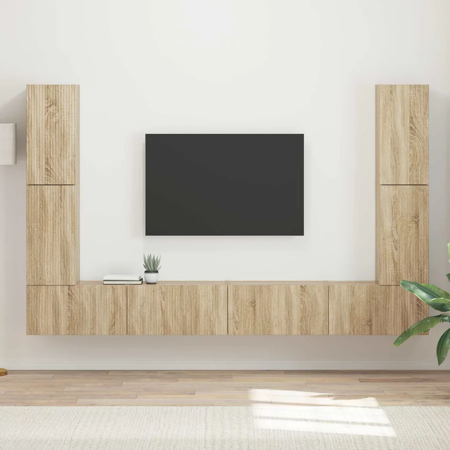 Ensemble meuble TV 8 pcs Chêne Sonoma Bois d'ingénierie