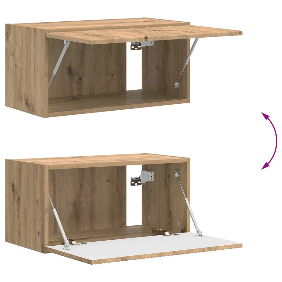 Ensemble meuble TV 4 pcs Chêne artisanal Bois d'ingénierie - 11