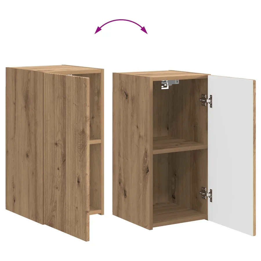 Ensemble meuble TV 4 pcs Chêne artisanal Bois d'ingénierie - 12