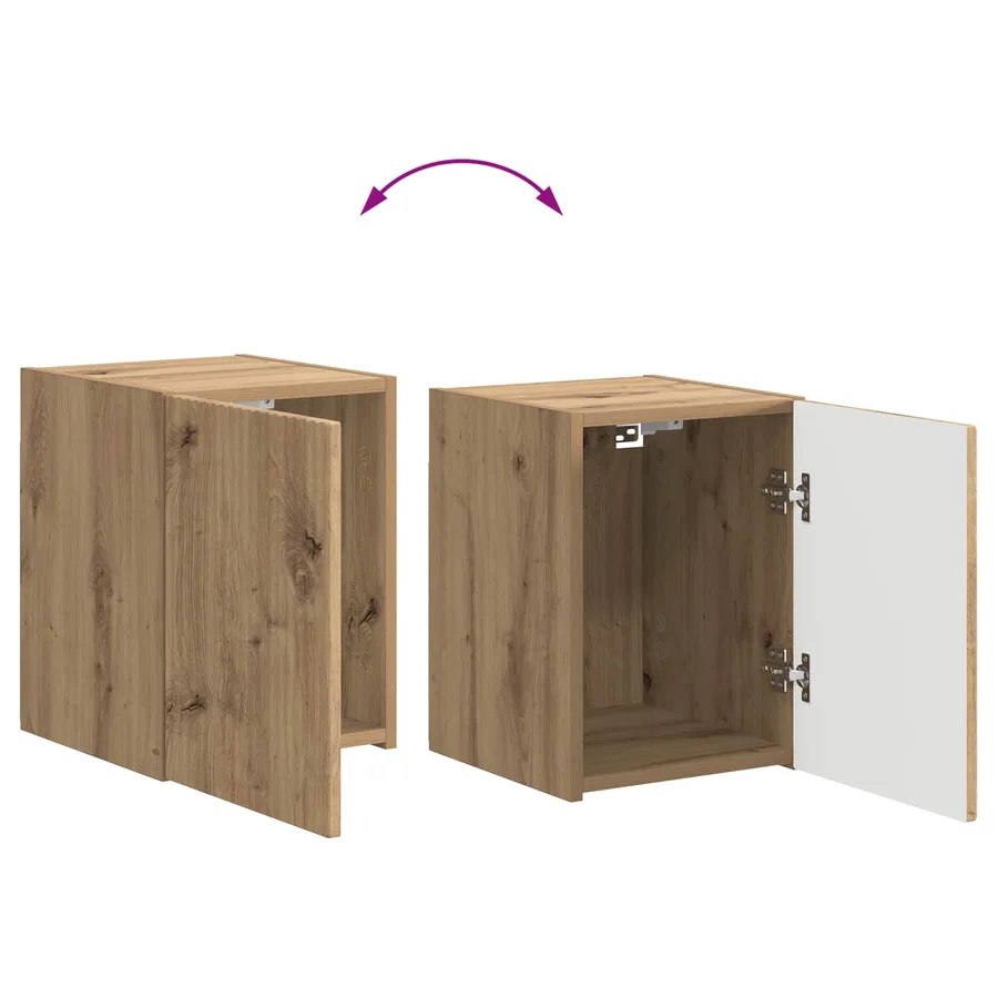 Ensemble meuble TV 4 pcs Chêne artisanal Bois d'ingénierie - 13