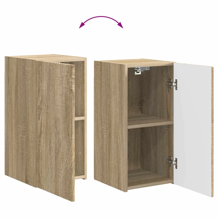 Ensemble meuble TV 4 pcs Chêne Sonoma Bois d'ingénierie - 12