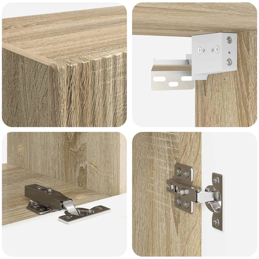 Ensemble meuble TV 4 pcs Chêne Sonoma Bois d'ingénierie - 8