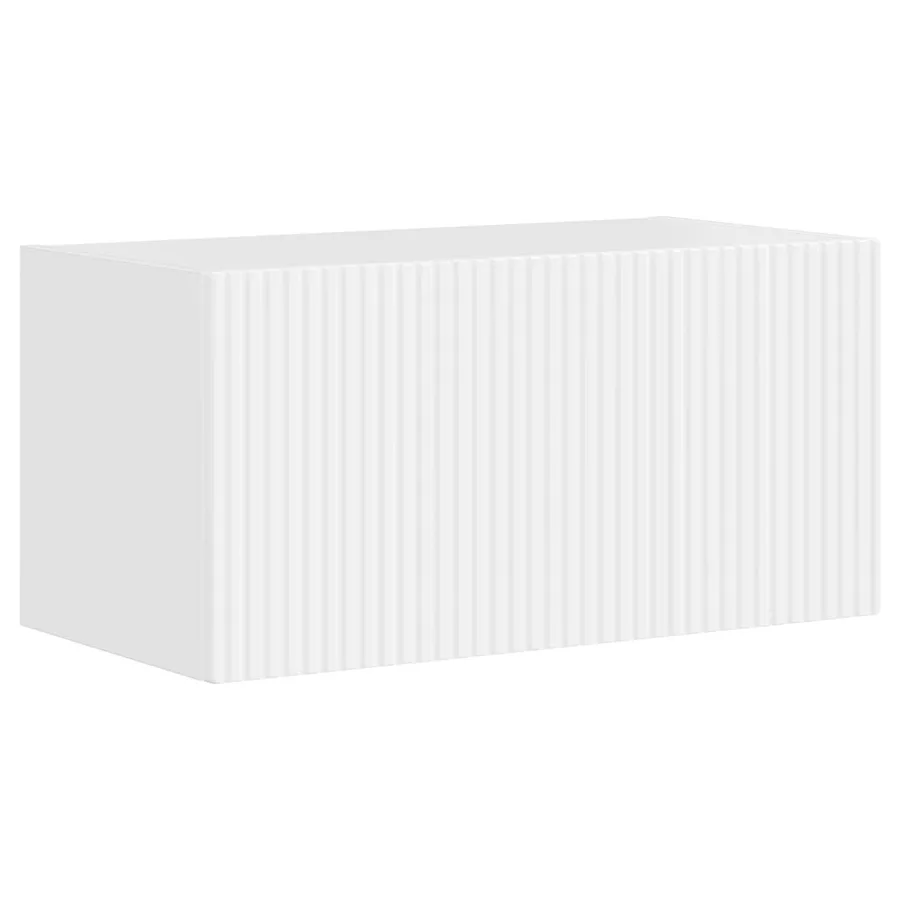 Ensemble de meuble TV mural Montage mural 4 pcs Blanc brillant - 5