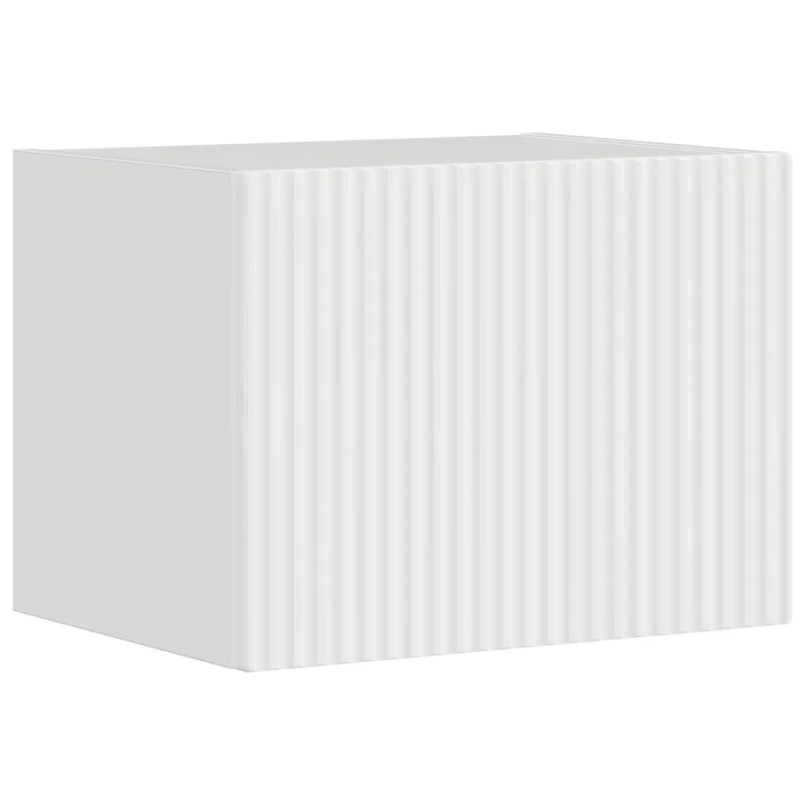 Ensemble de meuble TV mural Montage mural 4 pcs Blanc brillant - 6
