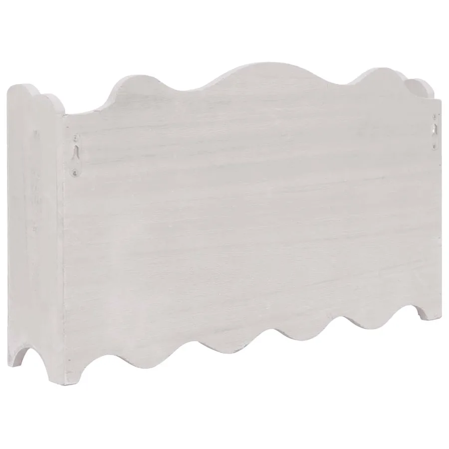 Porte-manteau mural Blanc 50x10x30 cm Bois - 4
