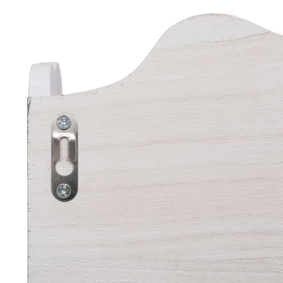 Porte-manteau mural Blanc 50x10x30 cm Bois - 6