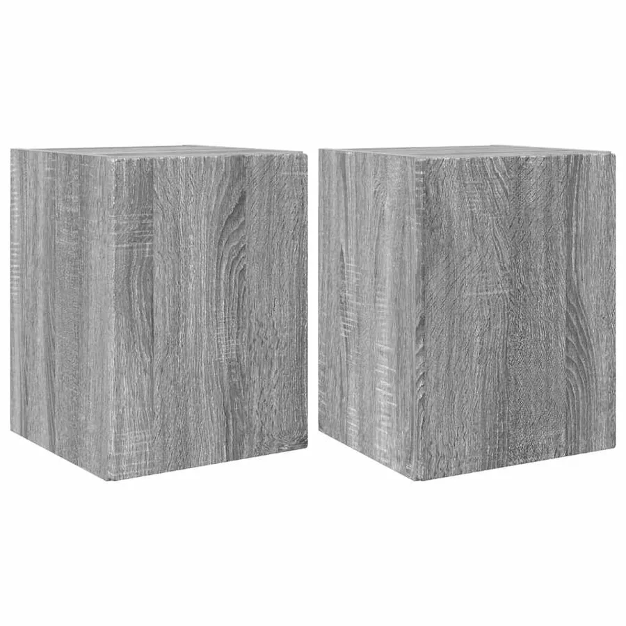 Meuble TV mural Montage mural 2 pcs Gris Sonoma 30 x 31 x 40 cm - 2