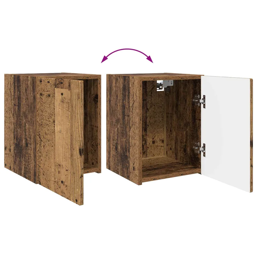 Ensemble meuble TV 4 pcs Bois ancien Bois d'ingénierie - 11