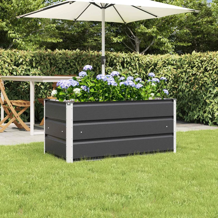 Jardinière Anthracite 100 x 50 x 45 cm Acier galvanisé