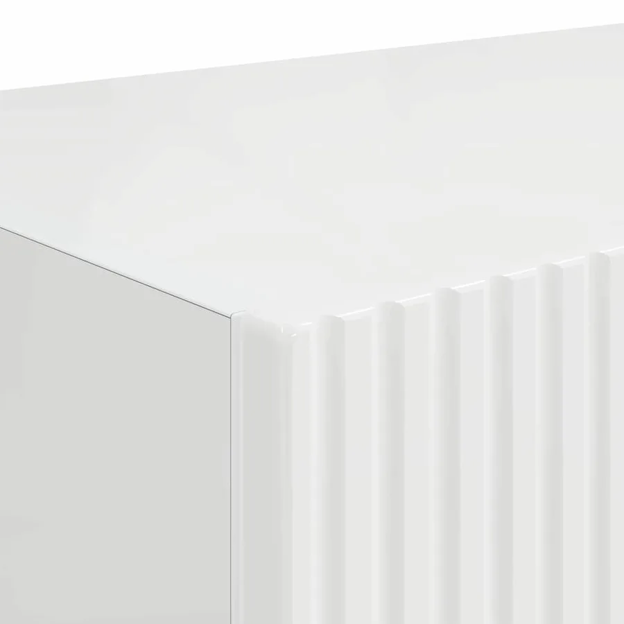 Meuble TV mural 2 pcs Blanc Brillant 60 x 31 x 29,5 cm - 10