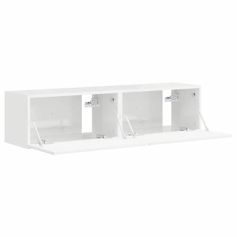 Meuble TV mural 2 pcs Blanc Brillant 60 x 31 x 29,5 cm - 6