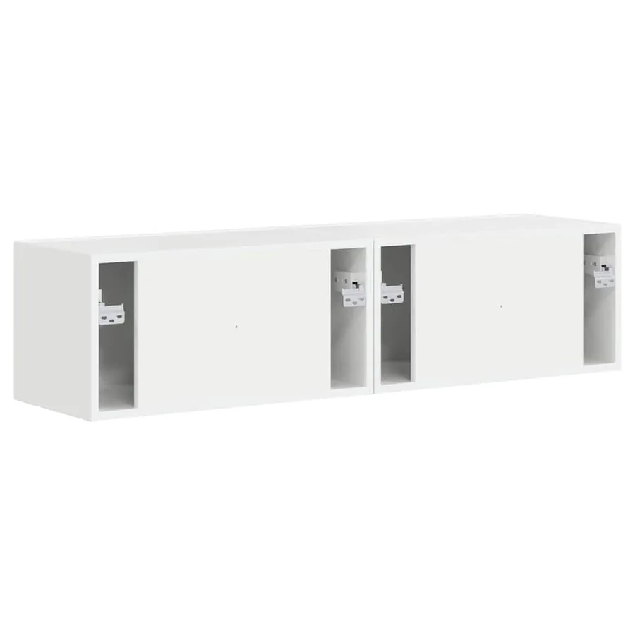 Meuble TV mural 2 pcs Blanc Brillant 60 x 31 x 29,5 cm - 9