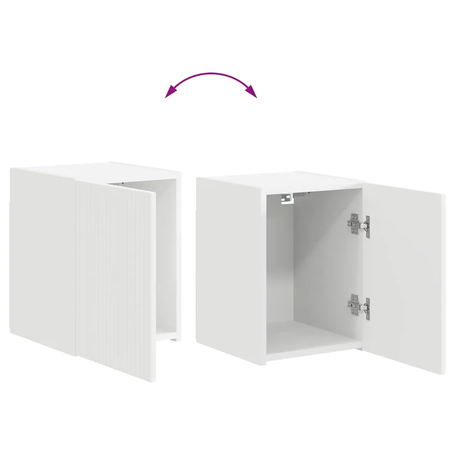 Ensemble meuble TV 4 pcs Blanc brillant Bois d'ingénierie - 13