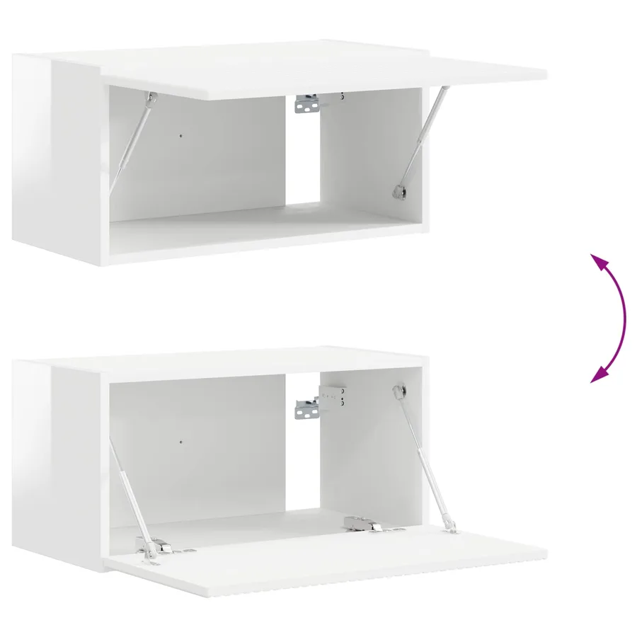 Ensemble meuble TV 8 pcs Blanc brillant Bois d'ingénierie - 10