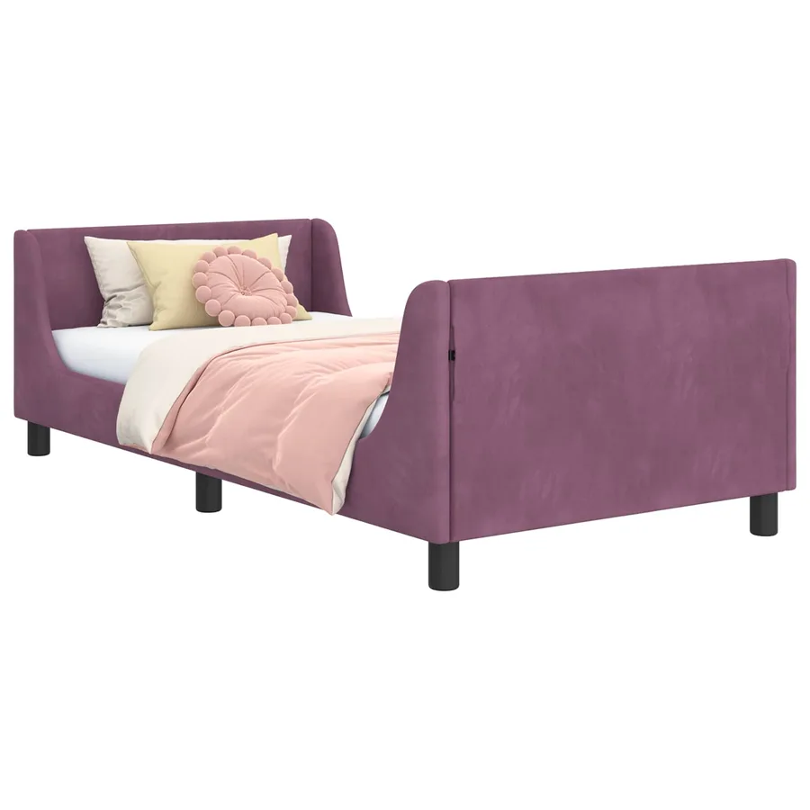 Cadre de lit pour enfants avec tête de lit Pourpre 80 x 200 cm - 2