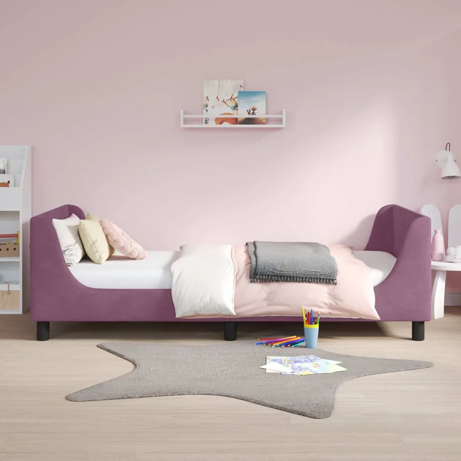 Cadre de lit pour enfants avec tête de lit Pourpre 80 x 200 cm - 3