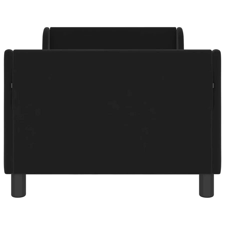 Cadre de lit pour enfants avec tête de lit Noir 80 x 160 cm - 5