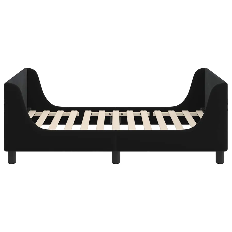 Cadre de lit pour enfants avec tête de lit Noir 80 x 160 cm - 6