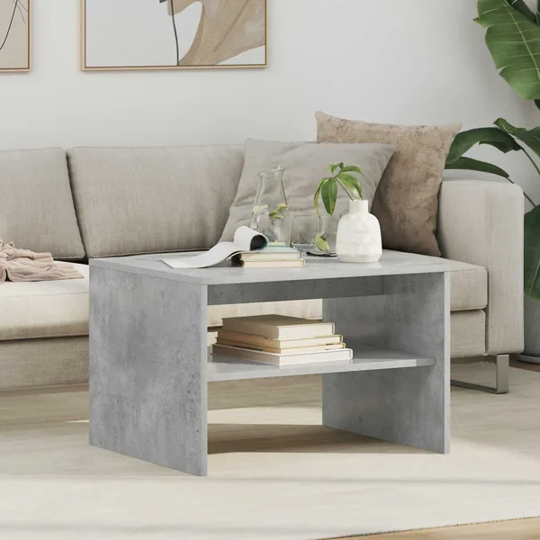 Table basse Gris béton 60 x 50 x 40 cm Bois d'ingénierie